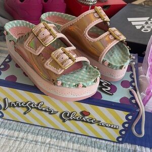 Irregular Choice Kids Sandals - Pink and Iridescent